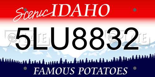 5LU8832 Idaho License Plate