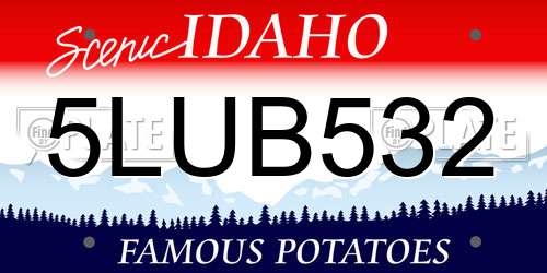 5LUB532 Idaho License Plate