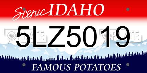 5LZ5019 Idaho License Plate