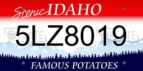 5LZ8019 Idaho License Plate