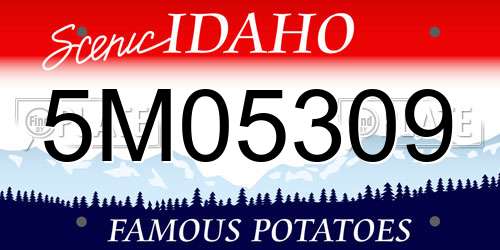 5M05309 Idaho License Plate