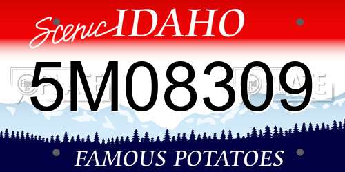 5M08309 Idaho License Plate