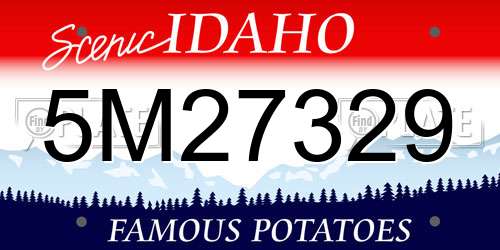 5M27329 Idaho License Plate