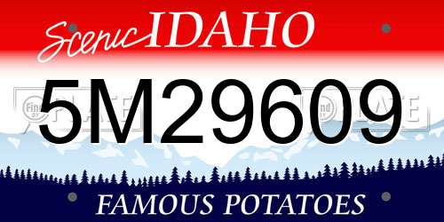 5M29609 Idaho License Plate
