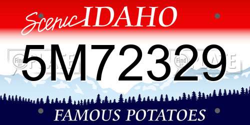 5M72329 Idaho License Plate