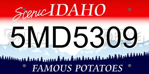 5MD5309 Idaho License Plate