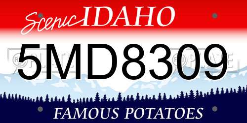 5MD8309 Idaho License Plate