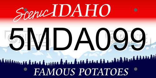 5MDA099 Idaho License Plate