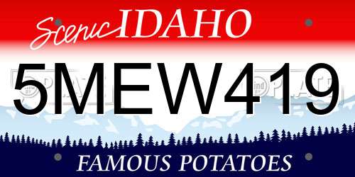 5MEW419 Idaho License Plate