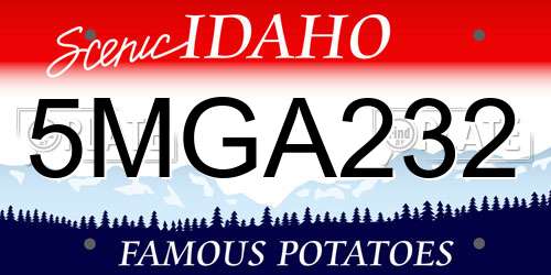 5MGA232 Idaho License Plate