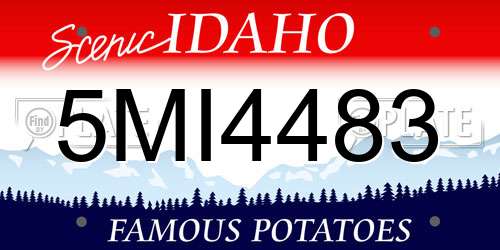 5MI4483 Idaho License Plate