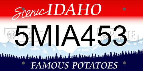 5MIA453 Idaho License Plate
