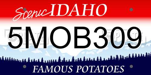 5MOB309 Idaho License Plate