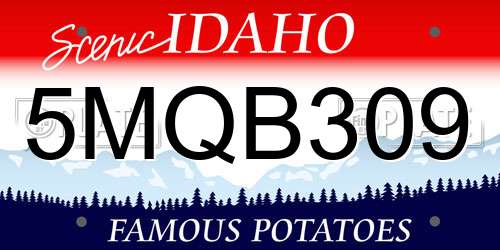 5MQB309 Idaho License Plate