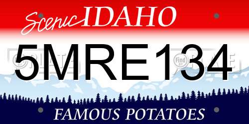 5MRE134 Idaho License Plate