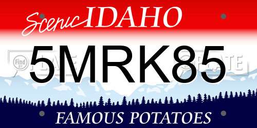 5MRK85 Idaho License Plate