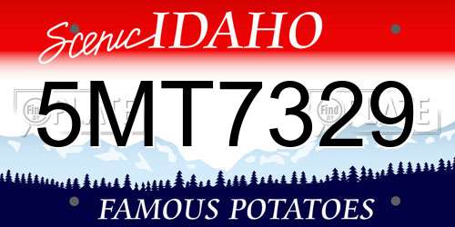 5MT7329 Idaho License Plate