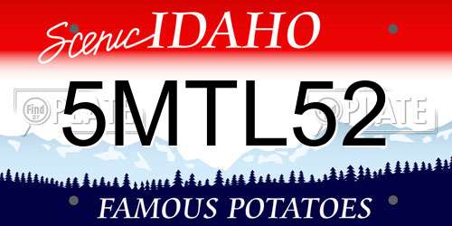 5MTL52 Idaho License Plate