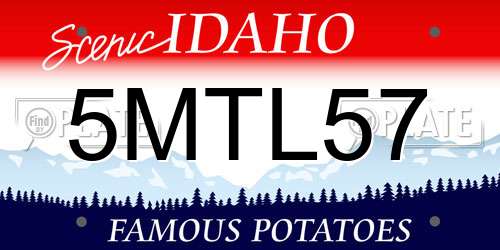 5MTL57 Idaho License Plate