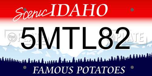 5MTL82 Idaho License Plate