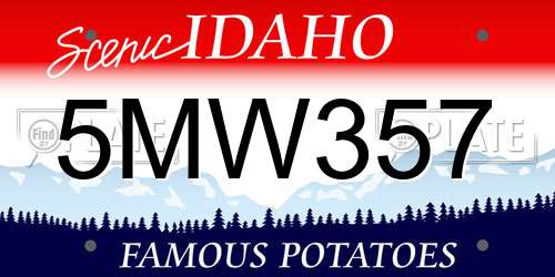 5MW357 Idaho License Plate