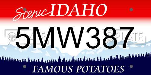 5MW387 Idaho License Plate