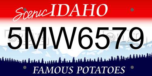 5MW6579 Idaho License Plate