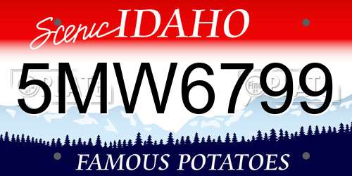 5MW6799 Idaho License Plate