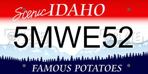 5MWE52 Idaho License Plate