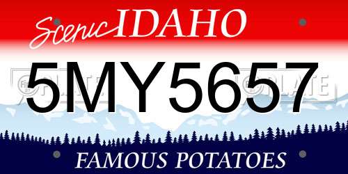 5MY5657 Idaho License Plate