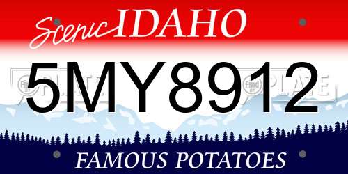 5MY8912 Idaho License Plate