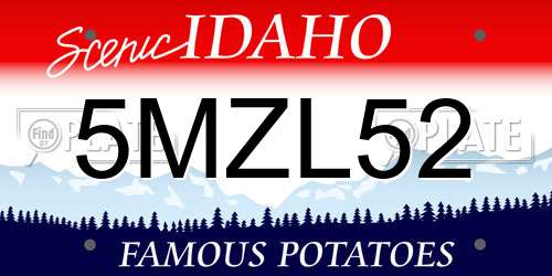 5MZL52 Idaho License Plate