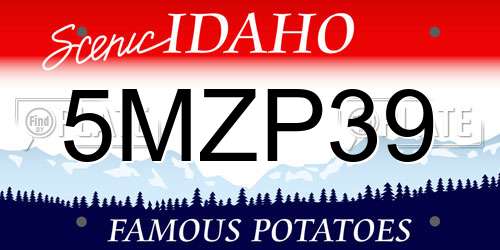 5MZP39 Idaho License Plate