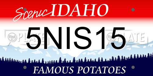 5NIS15 Idaho License Plate