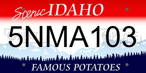 5NMA103 Idaho License Plate