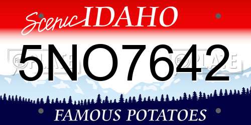 5NO7642 Idaho License Plate
