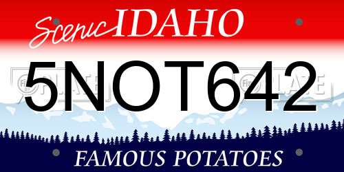 5NOT642 Idaho License Plate
