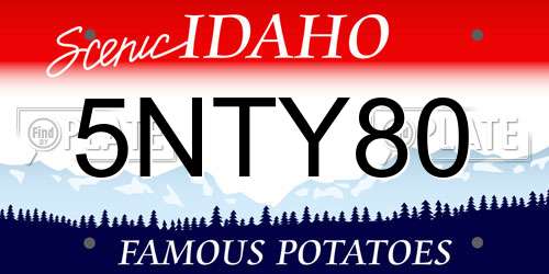 5NTY80 Idaho License Plate
