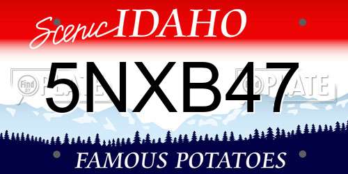 5NXB47 Idaho License Plate