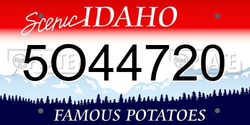 5O44720 Idaho License Plate