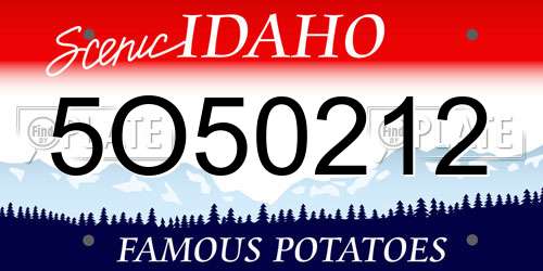 5O50212 Idaho License Plate