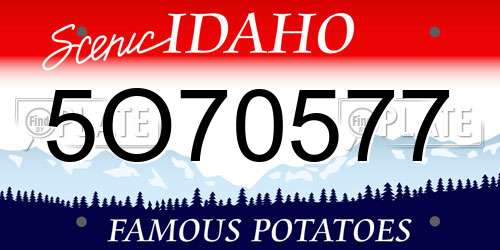5O70577 Idaho License Plate