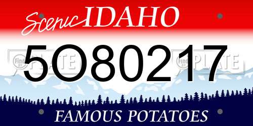 5O80217 Idaho License Plate