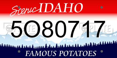 5O80717 Idaho License Plate