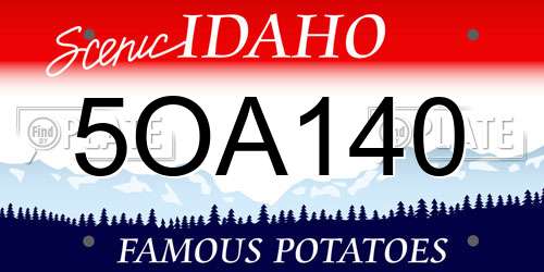 5OA140 Idaho License Plate
