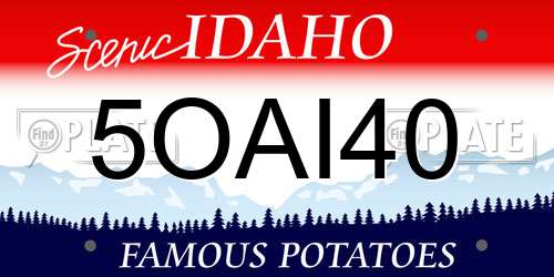 5OAI40 Idaho License Plate