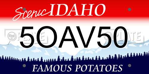5OAV50 Idaho License Plate