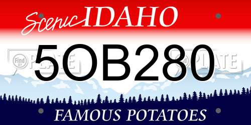 5OB280 Idaho License Plate