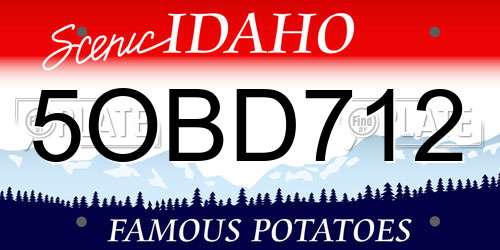 5OBD712 Idaho License Plate