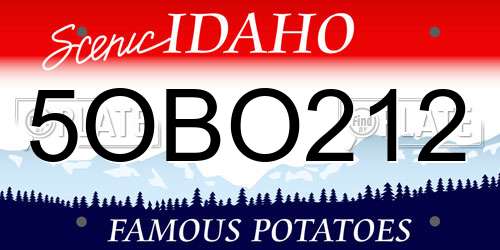 5OBO212 Idaho License Plate